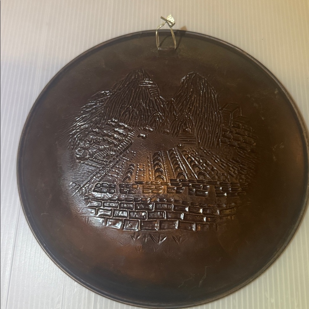 Peruvian Copper Decorative Plate - Picture 2 of 4